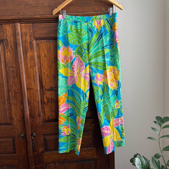 Lauren Ralph Lauren Pants - Lauren Ralph Lauren Tropical Watercolor Print Cropped Pants